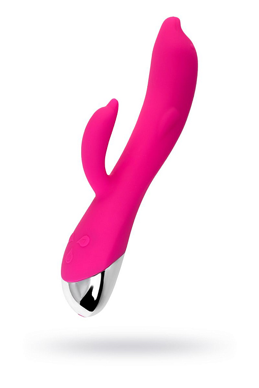 Розовый вибратор-кролик «Дрючка-Удовольствие» - 22 см. - силикон