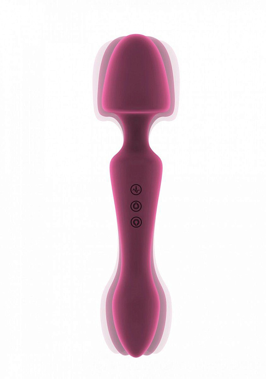 Розовый двусторонний вибратор Sasha - 22,5 см. - силикон