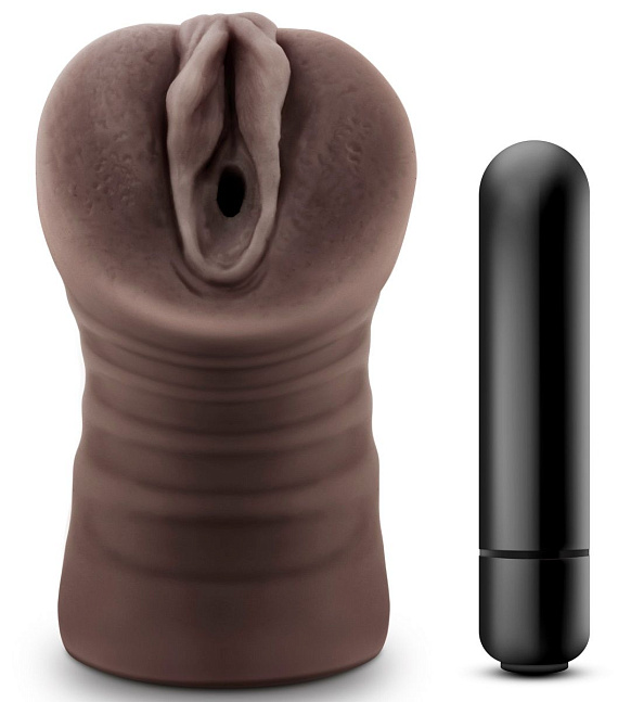 Коричневый мастурбатор-вагина Hot Chocolate Brianna - термопластичный эластомер (TPE)