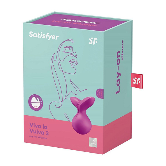 Лиловый клиторальный стимулятор Viva la Vulva 3 Satisfyer