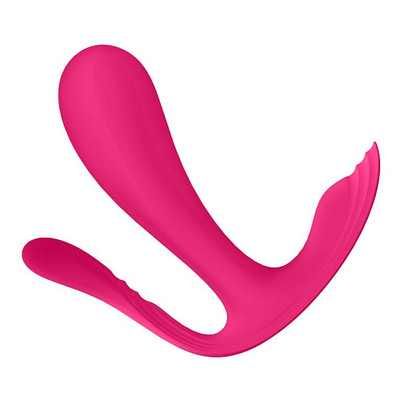Розовый анально-вагинальный вибромассажер Top Secret+ - силикон