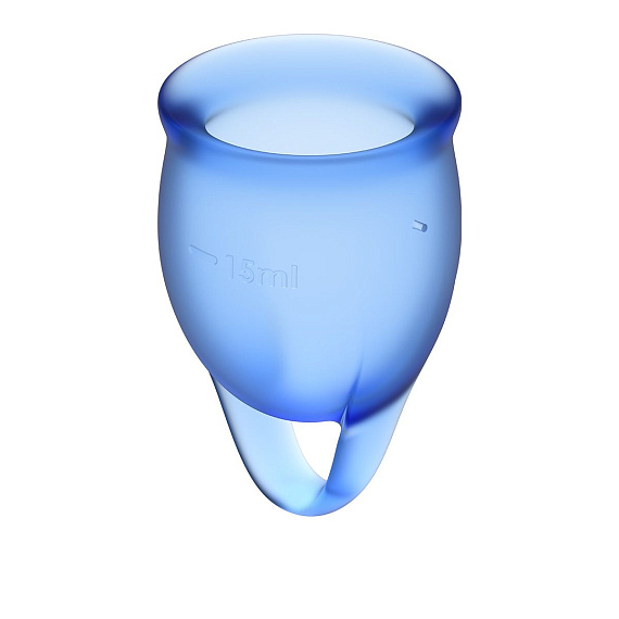 Набор синих менструальных чаш Feel confident Menstrual Cup - силикон