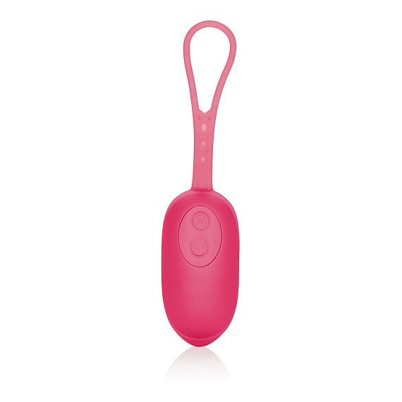 Розовое виброяйцо Power play kegel exciter - анодированный пластик (ABS)