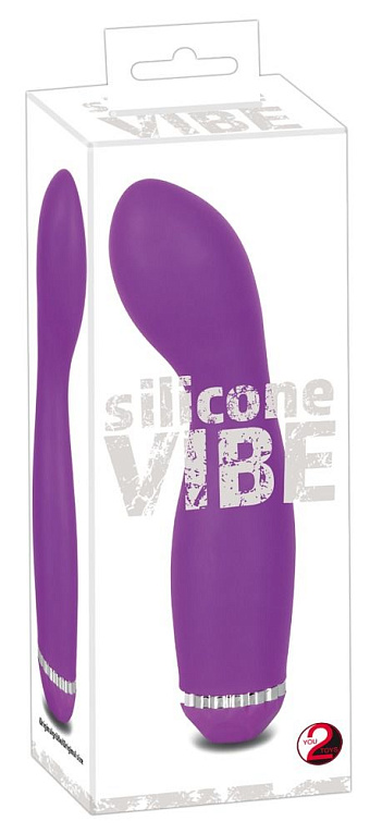 Фиолетовый силиконовый вибромассажёр - 22,5 см. - фото 5