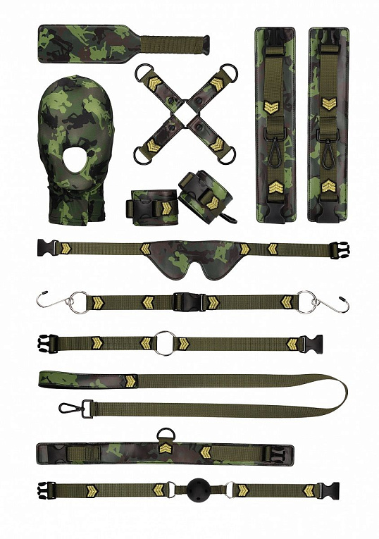 Армейский BDSM-набор Army Bondage - поливинилхлорид (ПВХ, PVC)
