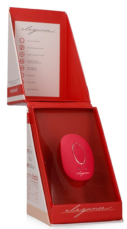 Красный клиторальный стимулятор Precious - 6,4 см. от Intimcat