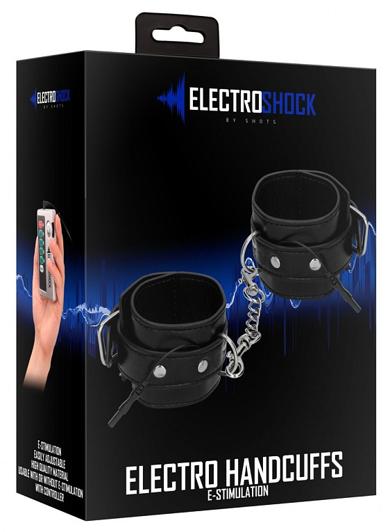 Черные наручники с электростимуляцией Electro Handcuffs - фото 6