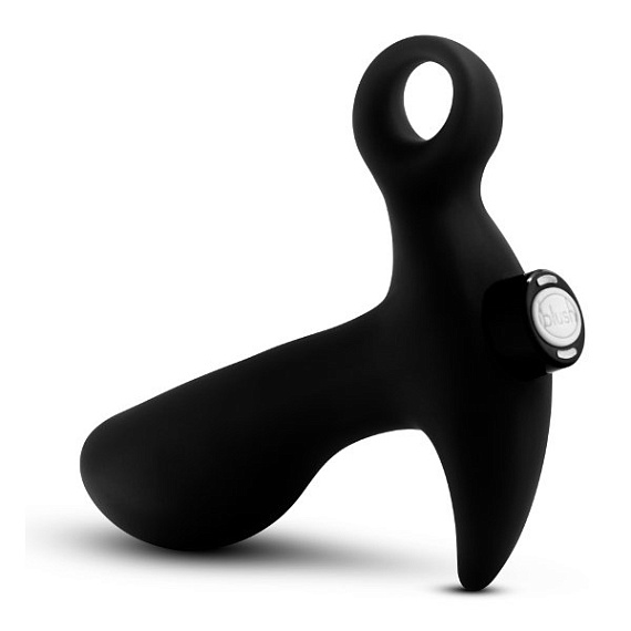 Черный анальный вибратор Silicone Vibrating Prostate Massager 01 - 10,8 см. - фото 5
