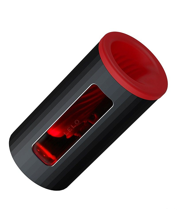 Черно-красный мастурбатор Lelo F1S V2 - анодированный пластик, силикон