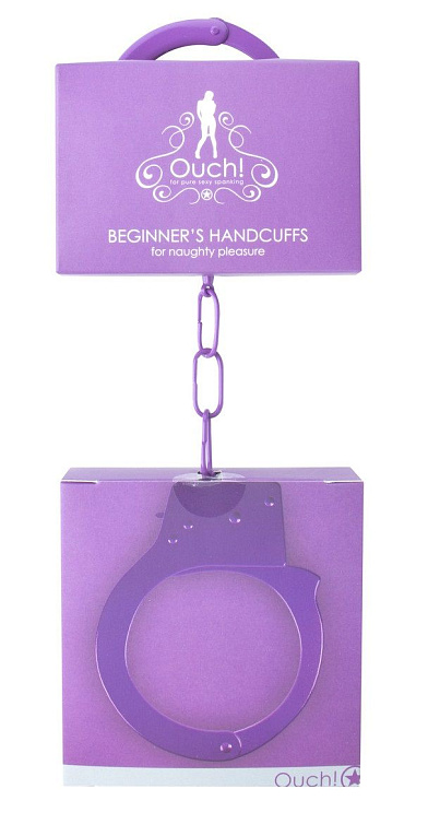 Фиолетовые наручники OUCH! Purple - металл