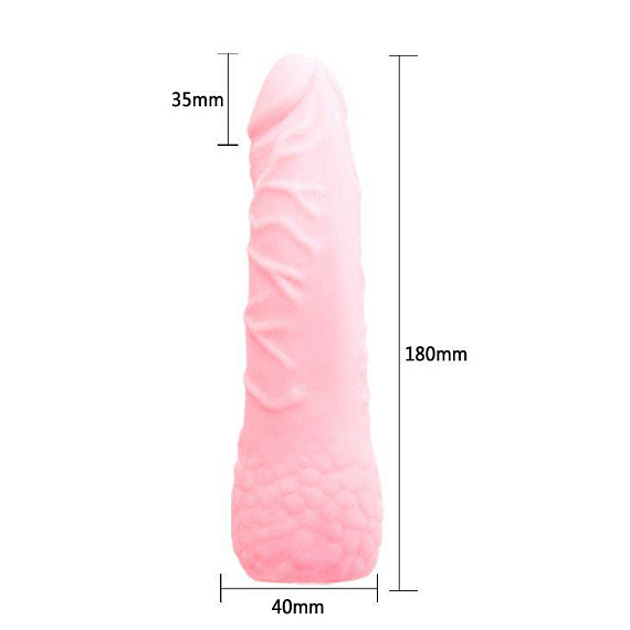 Удлиняющая насадка на пенис с расширением в основании - 18 см. - Термопластичная резина (TPR)