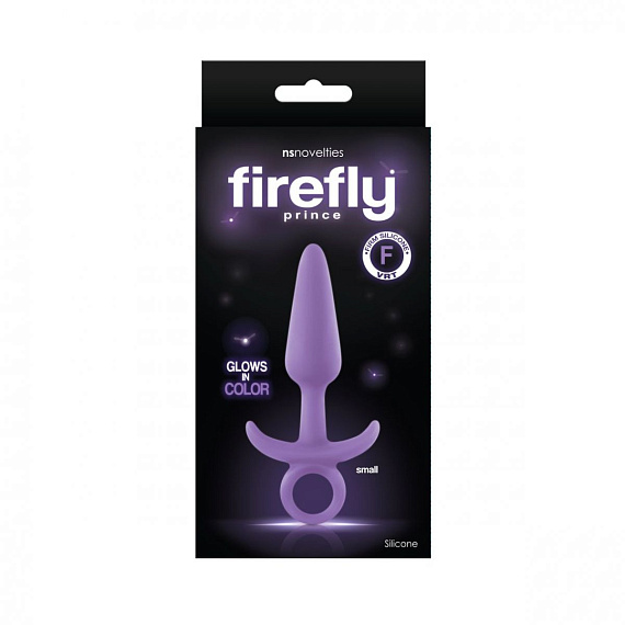 Фиолетовая анальная пробка Firefly Prince Small - 10,9 см. - силикон