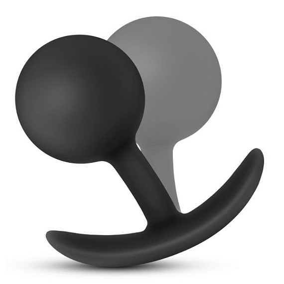Черная анальная пробка Silicone Vibra Plug - 8,9 см. Blush Novelties