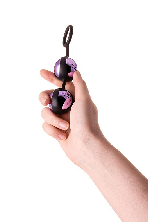Фиолетово-чёрный набор вагинальных шариков TOYFA A-toys - фото 6