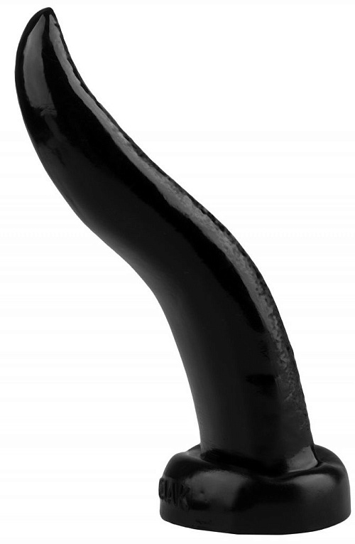 Черная изогнутая анальная втулка-язык - 21 см. от Intimcat