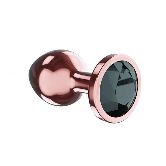 Пробка цвета розового золота с черным кристаллом Diamond Jet Shine S - 7,2 см. - металл