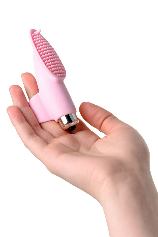 Нежно-розовая вибронасадка на палец JOS TWITY - 10,2 см. - фото 8