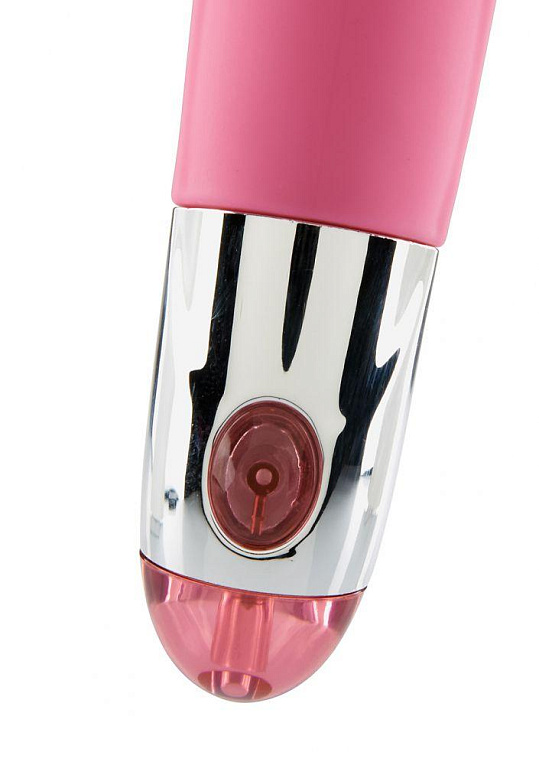 Розовый вибратор Lovely Vibes Laced - 18,5 см. - силикон