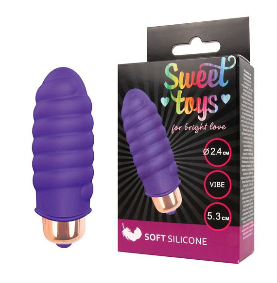 Фиолетовая вибропуля Sweet Toys - 5,3 см. - силикон