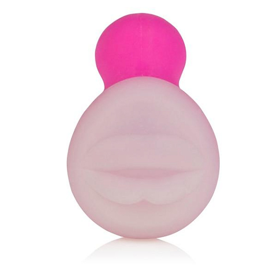 Массажер розового цвета со съемной насадкой для заморозки Posh Silicone Kiss - силикон