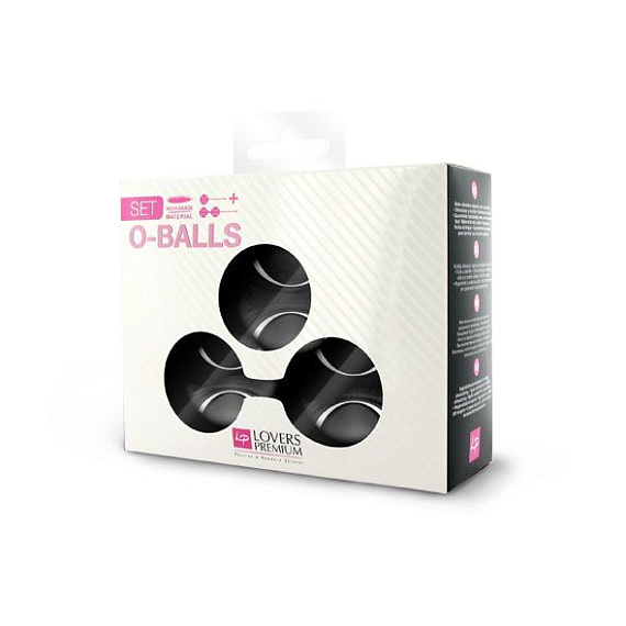 Набор черных вагинальных шариков O-balls Set - термопластичный эластомер (TPE)