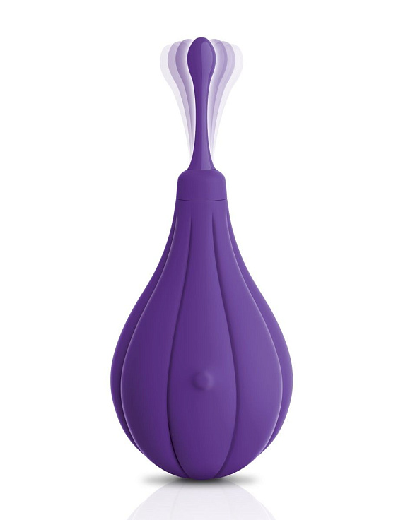 Фиолетовый вибростимулятор Focus Sonic Vibrator с 3 насадками - силикон