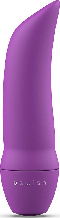 Фиолетовая вибропуля Bmine Basic Curve - 7,6 см. - анодированный пластик (ABS)