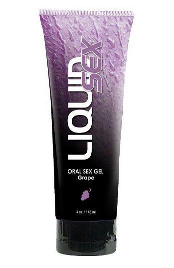 Оральный лубрикант с виноградным вкусом Liquid Sex Oral Sex Gel - 113 гр.