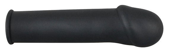 Чёрная удлиняющая насадка для пениса Rebel - 16 см. - силикон