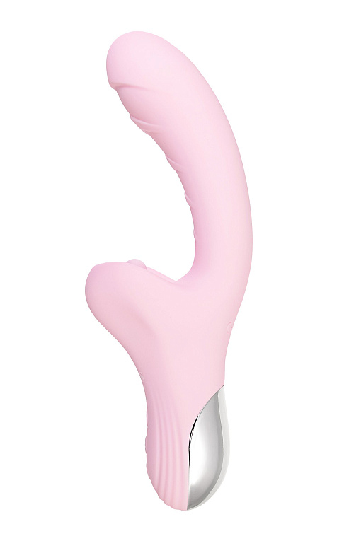 Розовый вибратор-кролик с ласкающим язычком Orali - 22 см. JOS