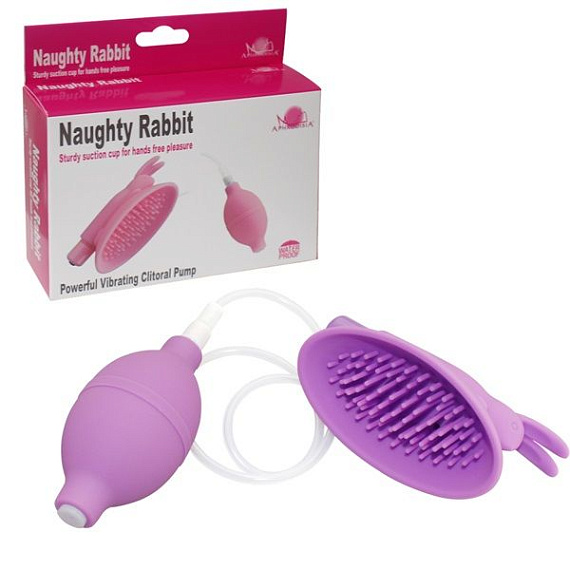 Фиолетовая вакуумная помпа для клитора Naughty Rabbit от Intimcat