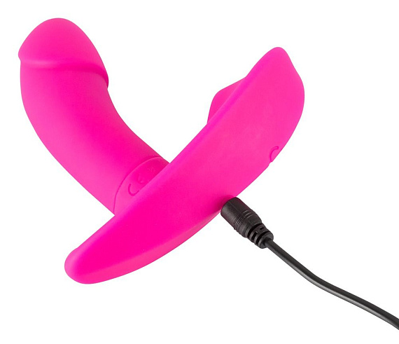 Розовый вибромассажер RC Panty Vibrator со стимулятором клитора - фото 5