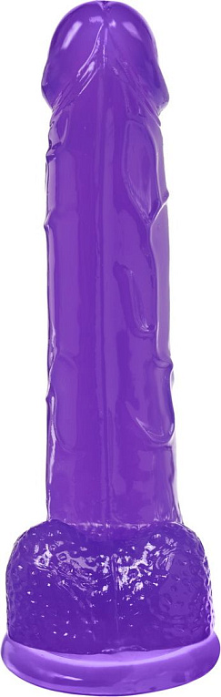 Фиолетовый реалистичный фаллоимитатор Mr. Bold L - 18,5 см. - термопластичный эластомер (TPE)