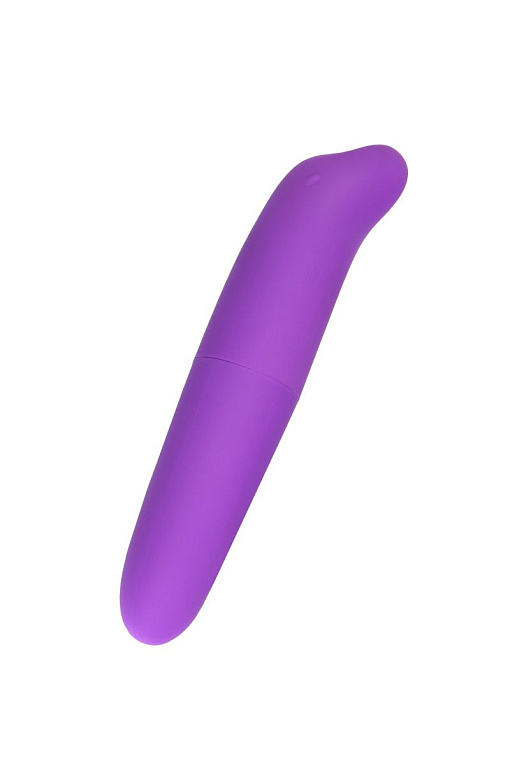 Фиолетовый мини-вибратор с вытянутым кончиком - 12,5 см. Штучки-дрючки