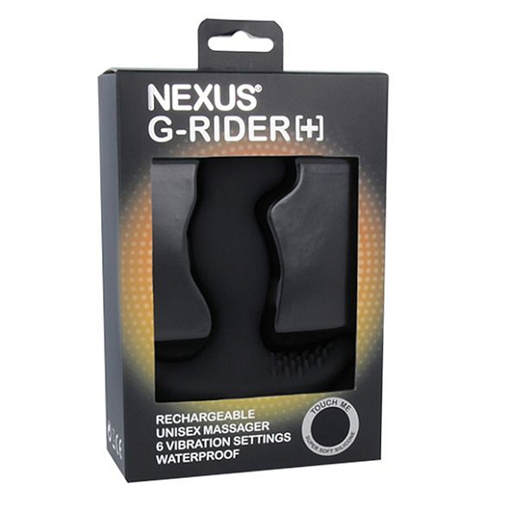 Черный вибромассажер простаты Nexus G-Rider+ - 12,6 см. - силикон