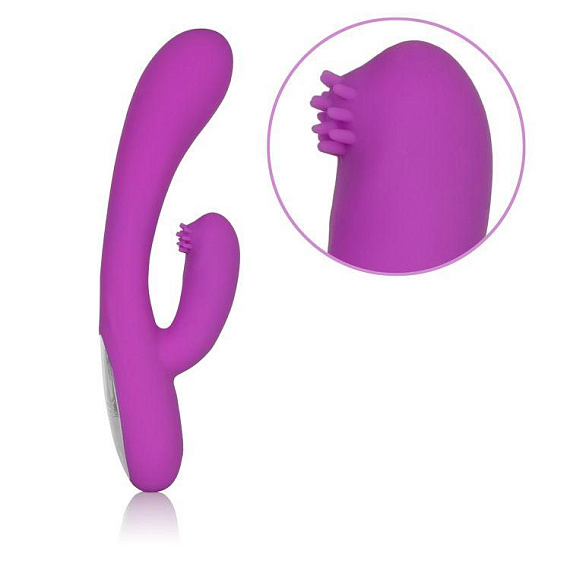 Фиолетовый перезаряжаемый вибромассажер Embrace Massaging G-Tickler California Exotic Novelties