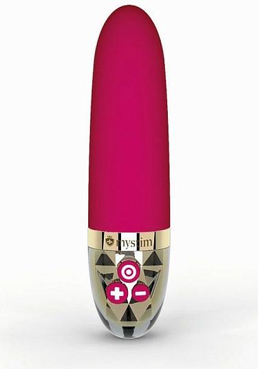 Ярко-розовый водонепроницаемый вибратор Sleak Freak - 14,5 см.