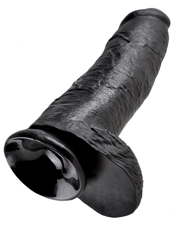 Чёрный фаллоимитатор-гигант 12  Cock with Balls - 30,5 см. от Intimcat