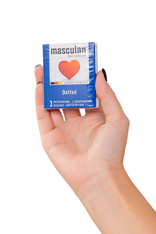 Презервативы с пупырышками Masculan Dotted - 3 шт. Masculan
