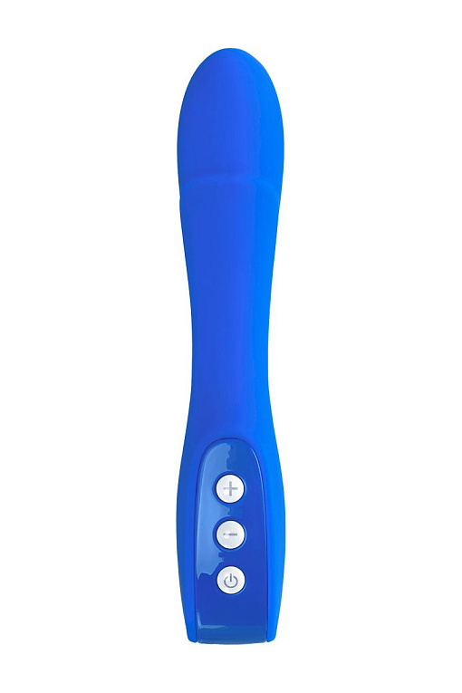 Нереалистичный синий вибратор BLURY - 18,5 см. от Intimcat