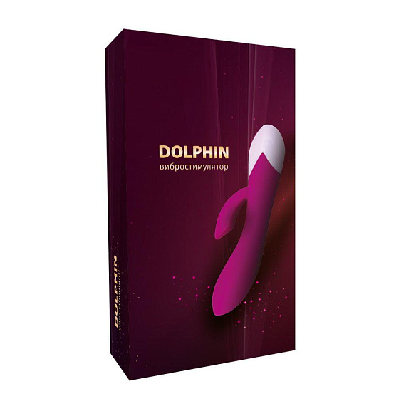 Розовый вибростимулятор Dolphin с клиторальным отростком - 19,3 см. RestArt