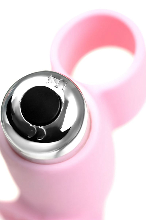 Нежно-розовая вибронасадка на палец JOS TWITY - 10,2 см. - фото 10
