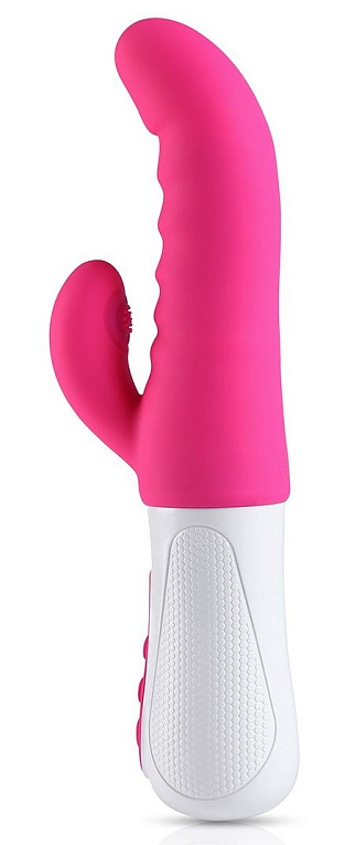 Ярко-розовый стимулятор-кролик Punch G - 23,7 см. Aisnn