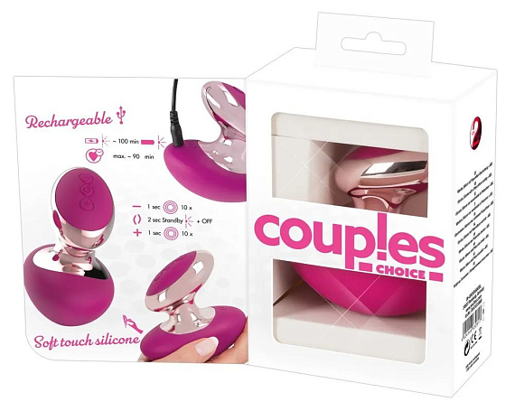 Ярко-розовый вибромассажер Couples Choice Massager - фото 10