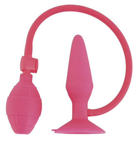 Розовая надувная втулка POPO Pleasure - 12 см. - силикон