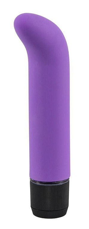 Фиолетовый вибратор с загнутым кончиком G-Spot Lover - 14,5 см. - силикон
