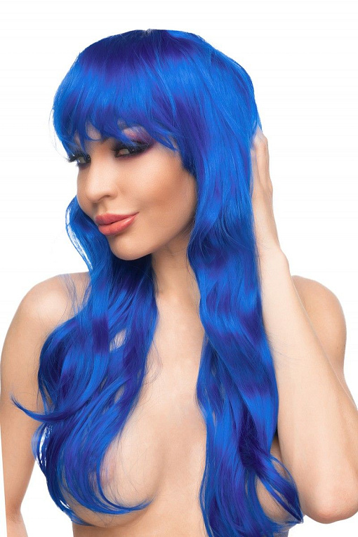 Синий парик  Иоко - 100% полиэстер