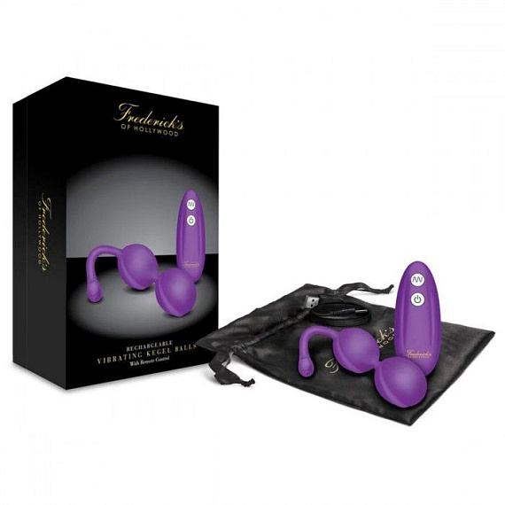 Фиолетовые вагинальные шарики с пультом ДУ от Intimcat