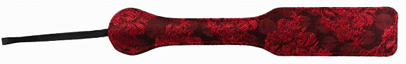 Красная прямоугольная шлепалка с цветочным принтом - 32,6 см. - пластик, полиэстер