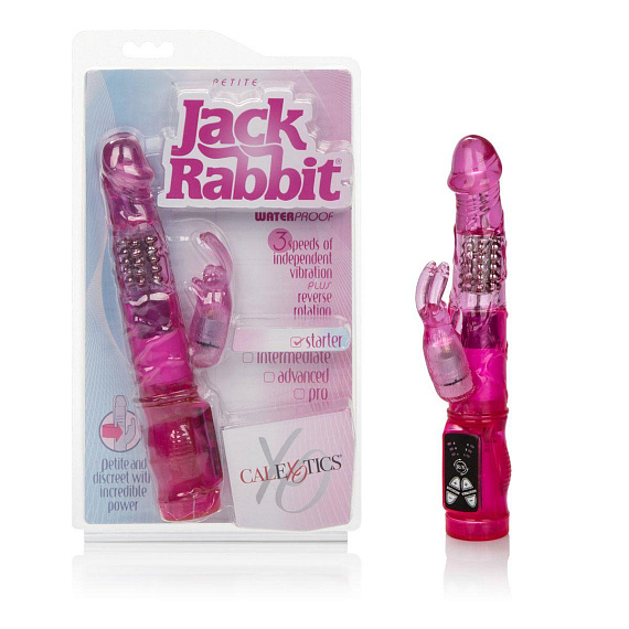 Розовый вибромассажер Petite Jack Rabbit - 24 см. - фото 5
